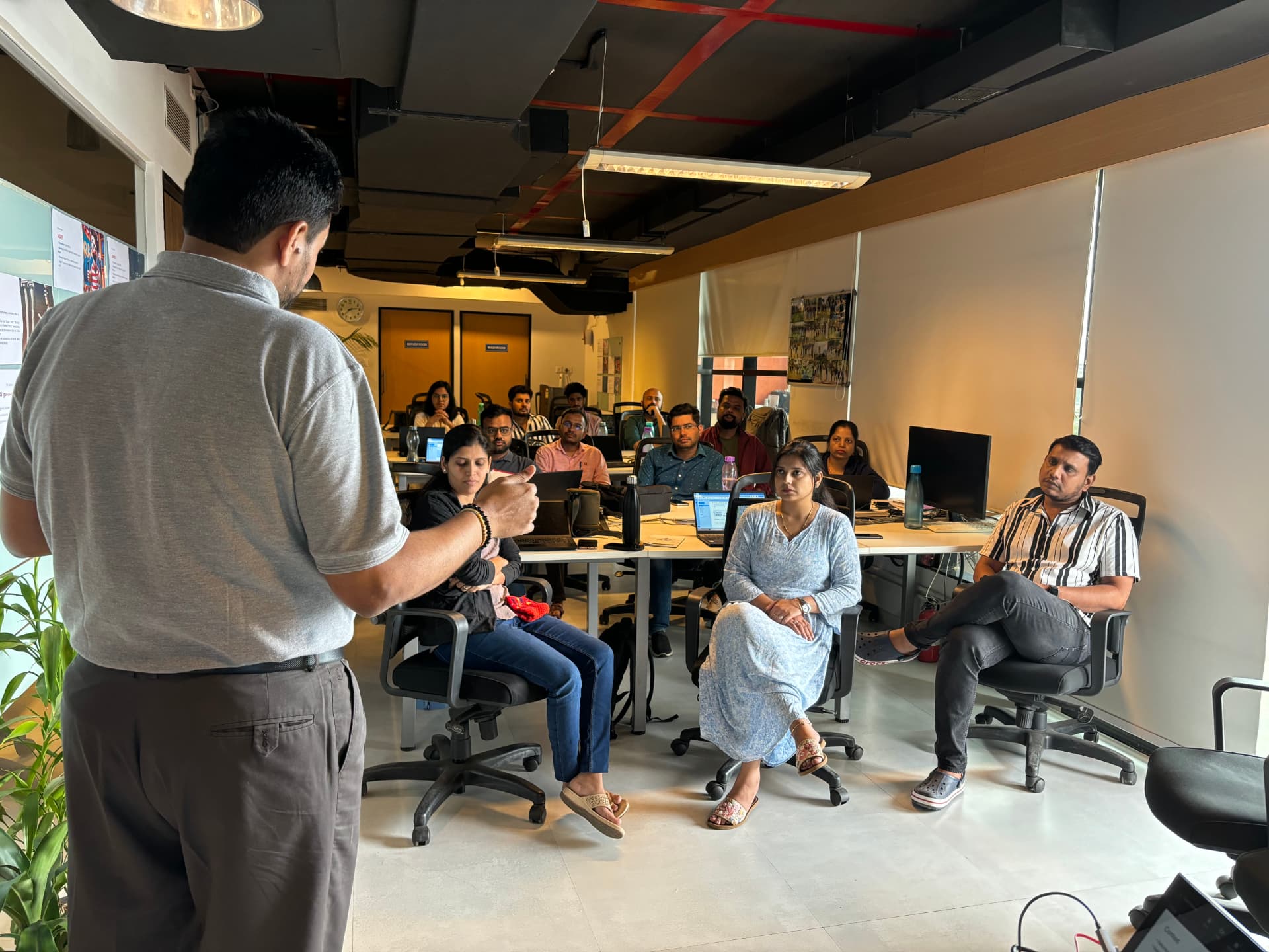Kalpesh Raichura facilitating an in-person session with CloudLex leaders