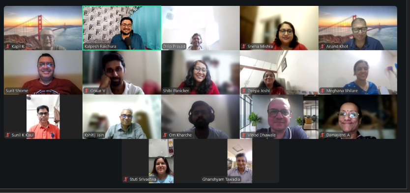 A weekly facilitated group conversation in progress