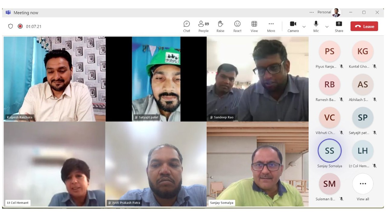 Vedanta leaders in an online train-the-trainer session